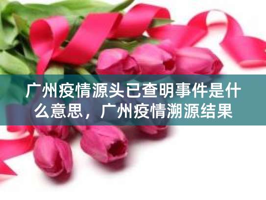 广州疫情源头已查明。这是什么意思？广州市疫情溯源结果